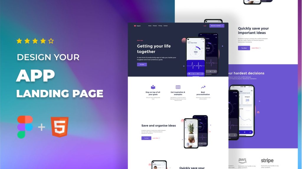 Figma Tutorial - How to design a Mobile APP landing page - Captain Design