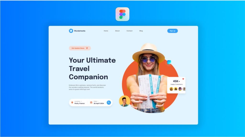 Figma Tutorial: Design Travel Header - Captain Design