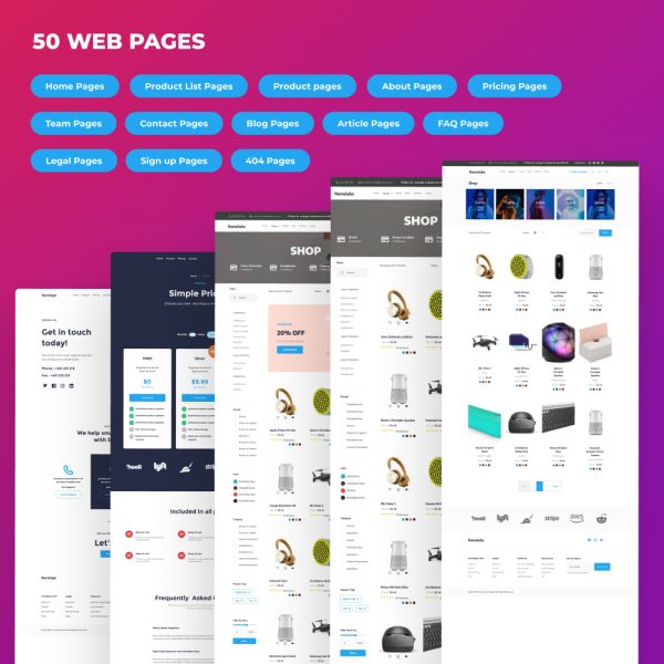Nanolabs - Tech Shop Ecommerce Figma Template - Captain Design