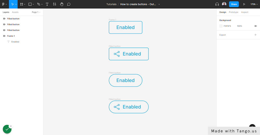 How to design outlined buttons - Figma Tutorial - Captain Design