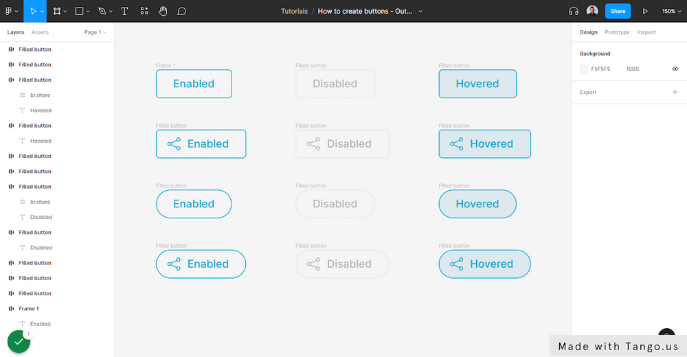 How to design outlined buttons - Figma Tutorial - Captain Design