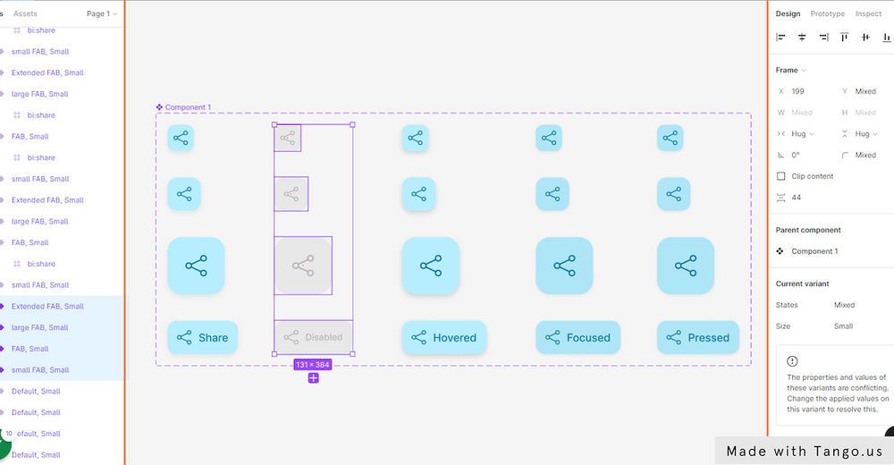 How to create FAB buttons - Figma tutorial - Captain Design